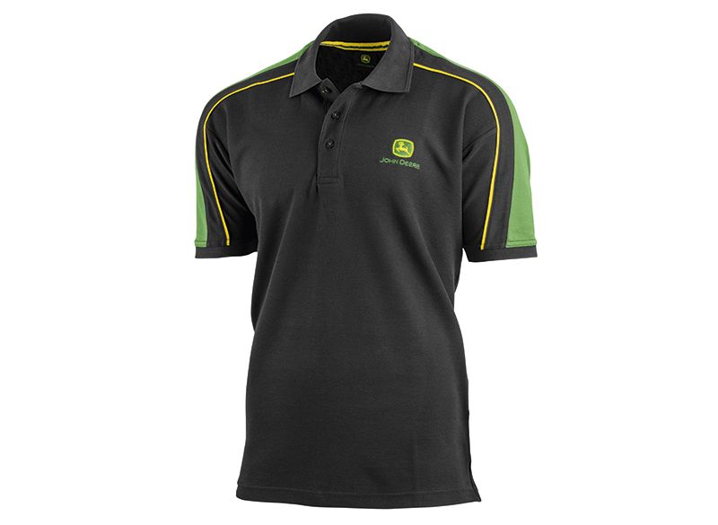 Polo zwart met contrast